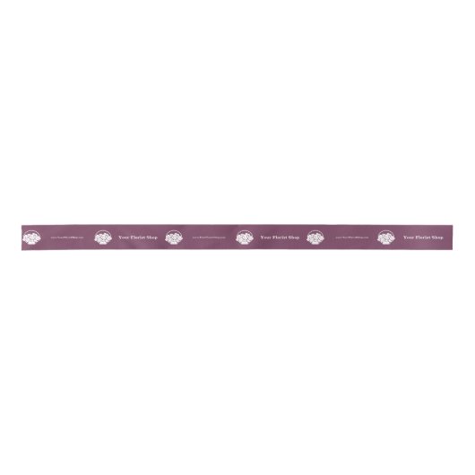 🎀🌷 Farbflora-Logo Satin Ribbon Satinband (Vorderseite)