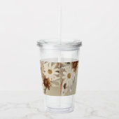 Farbflora-Monogramm für Herbstfarben Personalisier Acryltrinkbecher (Rechts)