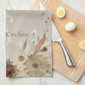 Farbflora-Monogramm für Herbstfarben Personalisier Geschirrtuch (Viertel Falte)