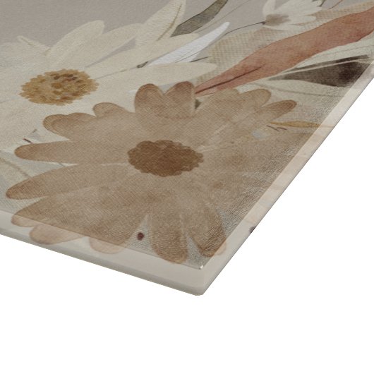 Farbflora-Monogramm für Herbstfarben Personalisier Schneidebrett (Ecke)