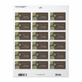 Farbflora-Muster-Adressetikett Adressaufkleber (Vorne)