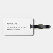 Farbflorale, benutzerdefinierte Monogramm-Gepäckma Gepäckanhänger (Rückseite horizontal)