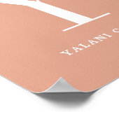 Farbflorale Monogramm Letter Y Name Kinderzimmer Poster (Ecke)