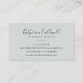 Farbflorale Visitenkarte (Rückseite)