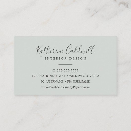 Farbflorale Visitenkarte (Rückseite)