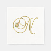 Farbflorenmonogramm Serviette (Vorderseite)