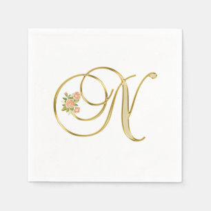 Farbflorenmonogramm Serviette