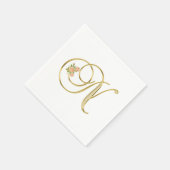 Farbflorenmonogramm Serviette (Ecke)