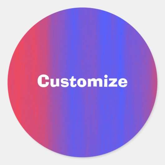 Farbfluss - Vorlage Runder Aufkleber (Vorderseite)