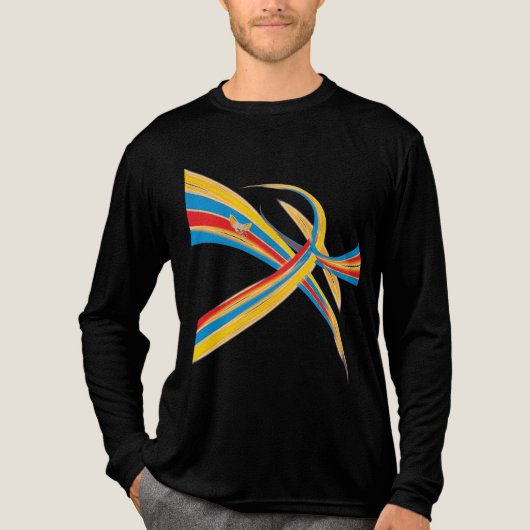 Farbflussenergie - Design des Wüstenfoxes Tri-Blend Shirt (Vorderseite)