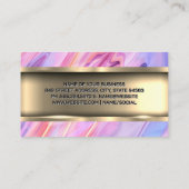 Farbflüssiges | Gold Metallic Visitenkarte (Rückseite)