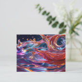 Farbflüssigkeiten spritzen postkarte (Stehend Vorderseite)