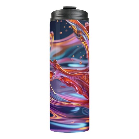 Farbflüssigkeiten spritzen thermosbecher (Vorderseite)