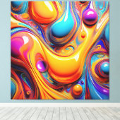 Farbflüssigkeitsblasen Leinwanddruck (Insitu (Holzboden))