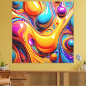 Farbflüssigkeitsblasen Leinwanddruck (Insitu (Wohnzimmer))