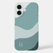 Farbflussmonogramm für Minze und Spruce Boho Case-Mate iPhone Hülle (Rückseite)