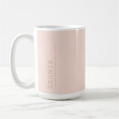 Farbflussmonogramm für Peachy Coral Kaffeetasse (Links)