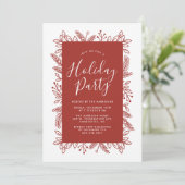 Farbfolienrahmen | Feiertag einladen Feiertagskarte (Stehend Vorderseite)