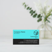 Farbfooter - Ice Blue und Black Visitenkarte (Stehend Vorderseite)