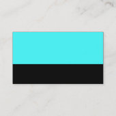 Farbfooter - Ice Blue und Black Visitenkarte (Rückseite)