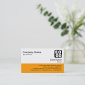 Farbfooter - Lt Orange Visitenkarte (Stehend Vorderseite)