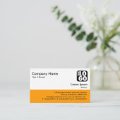 Farbfooter - Lt Orange Visitenkarte (Stehend Vorderseite)