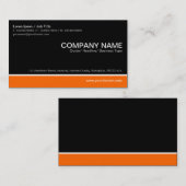 Farbfooter - Orange mit Schwarz Visitenkarte (Vorne/Hinten)