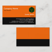 Farbfooter - Orange und Schwarz Visitenkarte (Vorne/Hinten)