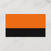 Farbfooter - Orange und Schwarz Visitenkarte (Rückseite)