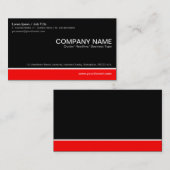 Farbfooter - Rot mit Schwarz Visitenkarte (Vorne/Hinten)