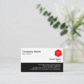 Farbfooter - Schwarz Visitenkarte (Stehend Vorderseite)