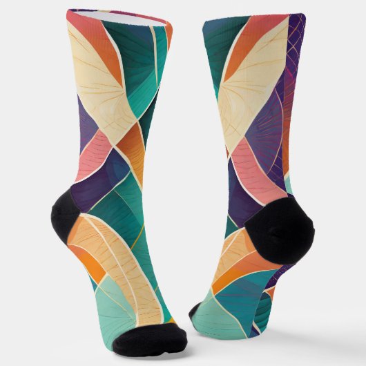 Farbformen mit verschiedenen Texturen Socken (Gewinkelt)