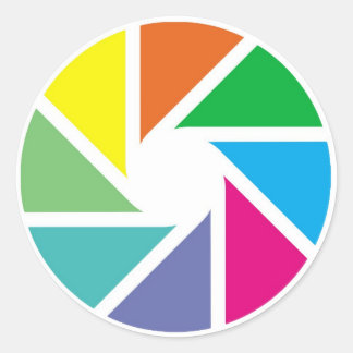 Farbformen Runder Aufkleber