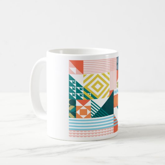 Farbformes Muster Kaffeetasse (Vorderseite Links)