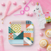 Farbformes Muster Pappteller (Party)