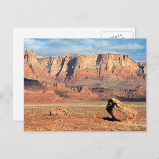 Farbfoto der Wüste Canyon Postkarte (Vorne/Hinten)