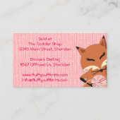 Farbfoxkugeln aus Strickfaser Visitenkarte (Rückseite)