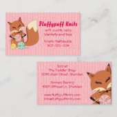 Farbfoxkugeln aus Strickfaser Visitenkarte (Vorne/Hinten)