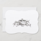 Farbfranzösisches Barock Rokoko Blumenstrauß Einladung (Rückseite)