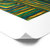 Farbfreigabe Blaue grüne Abstrakte Farbtöne Kunst Poster (Ecke)