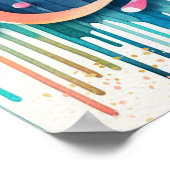 Farbfreundlichkeit Ombre Paint-Tropfen Poster (Ecke)