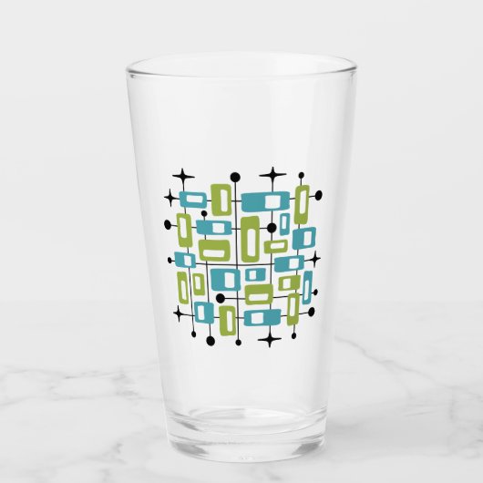 Farbfrohe Retro-Mitte-des-20.-Jahrhunderts-Moderne Glas (Vorderseite)