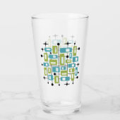 Farbfroher Retro-Mid-Century-Modern-Atomarer-Abstr Glas (Rückseite)