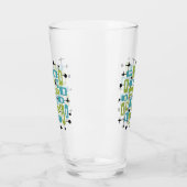 Farbfroher Retro-Mid-Century-Modern-Atomarer-Abstr Glas (Links)
