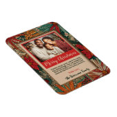Farbfrohes Afro-Boho Frohe Weihnachten  Magnet (Rechte Seite)