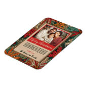 Farbfrohes Afro-Boho Frohe Weihnachten  Magnet (Linke Seite)