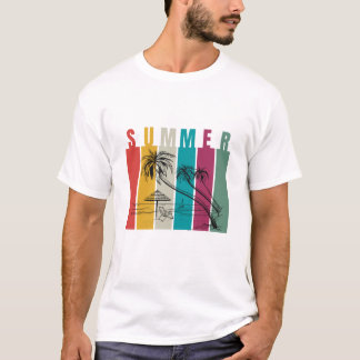 Farbfrohes modernes Sommerdesign T-Shirt