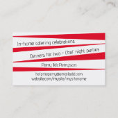 Farbgabel Löffel Kerzenbogenspeisung Visitenkarte (Rückseite)