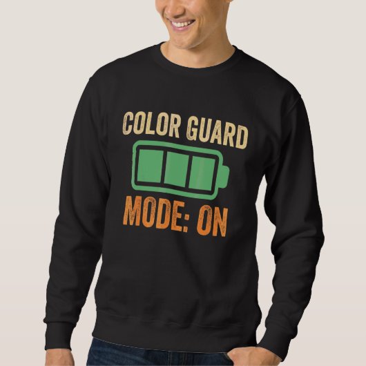 Farbgarde-Modus bei Batteriedesign Sweatshirt (Vorderseite)