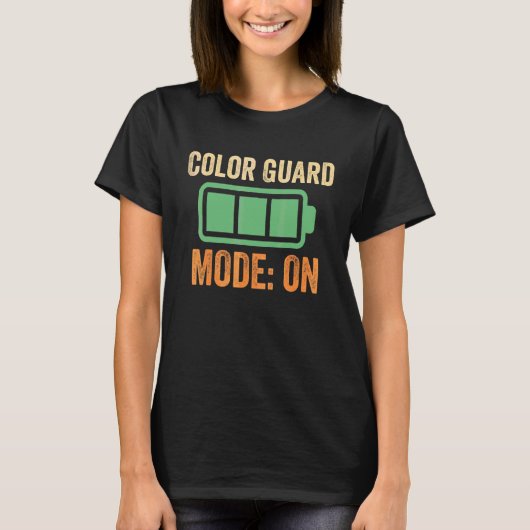 Farbgarde-Modus bei Batteriedesign T-Shirt (Vorderseite)